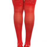 Dreamgirl Plus Laced Stay-up Sheer Thigh High