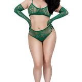 Dreamgirl Plus Lace Seamless 3-Piece Set