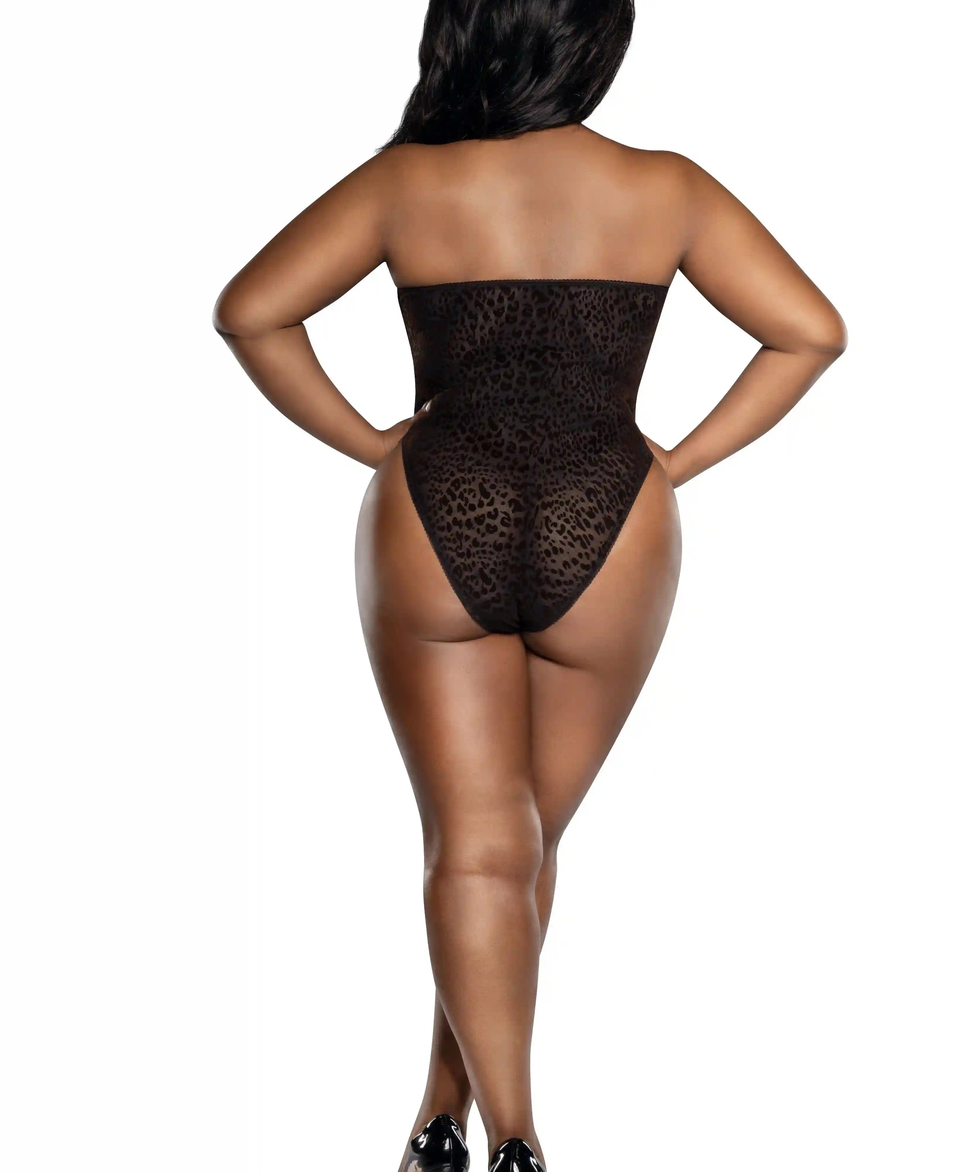 Dreamgirl Plus Mocha Leopard Teddy