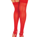 Dreamgirl Plus Size Sheer Thigh High Stockings with Back Seam