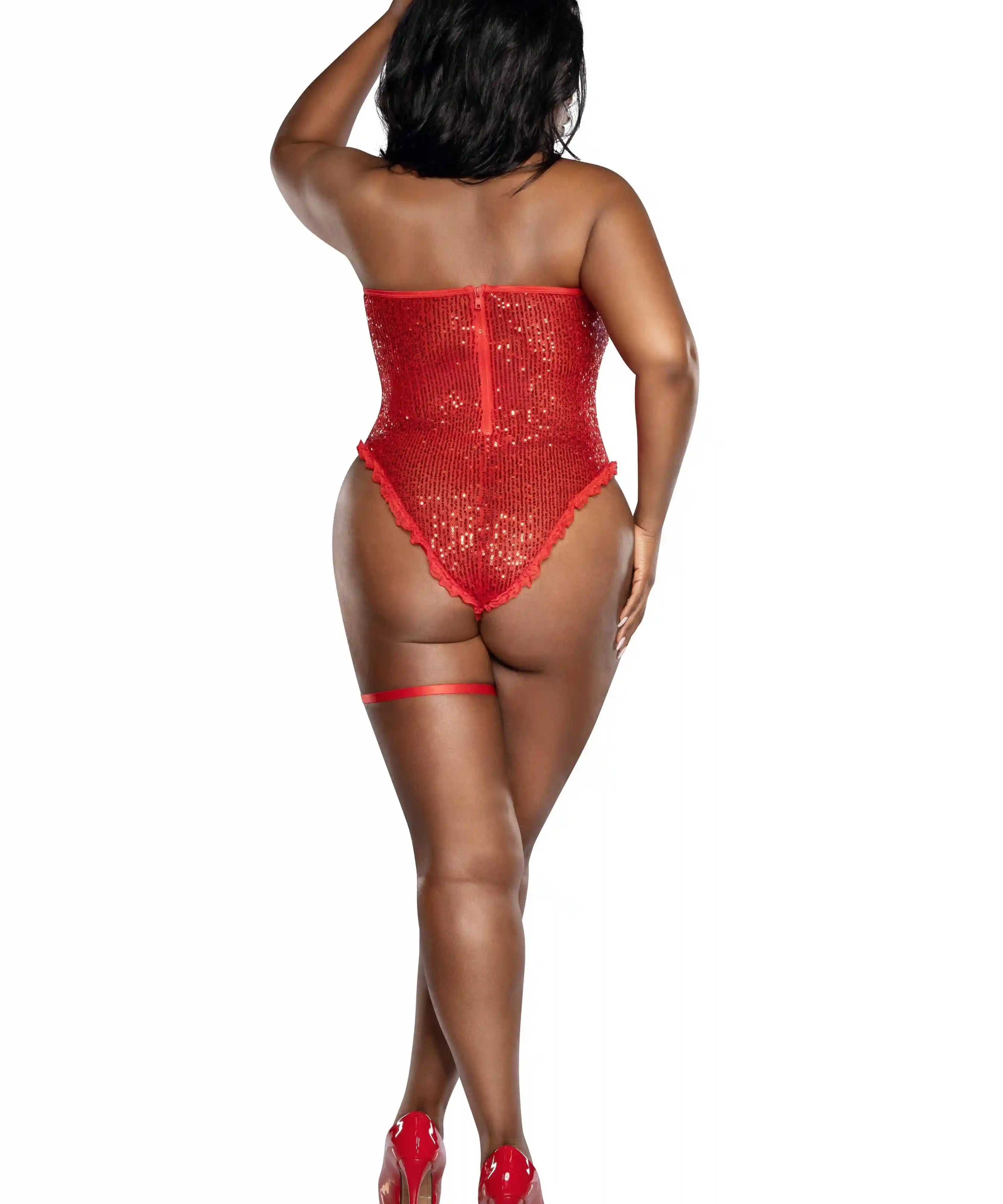 Dreamgirl Plus Sequined Teddy