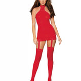 Dreamgirl Sheer Garter Bodystocking with Thigh High