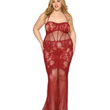 Dreamgirl Plus Size Bodystocking Lace Gown