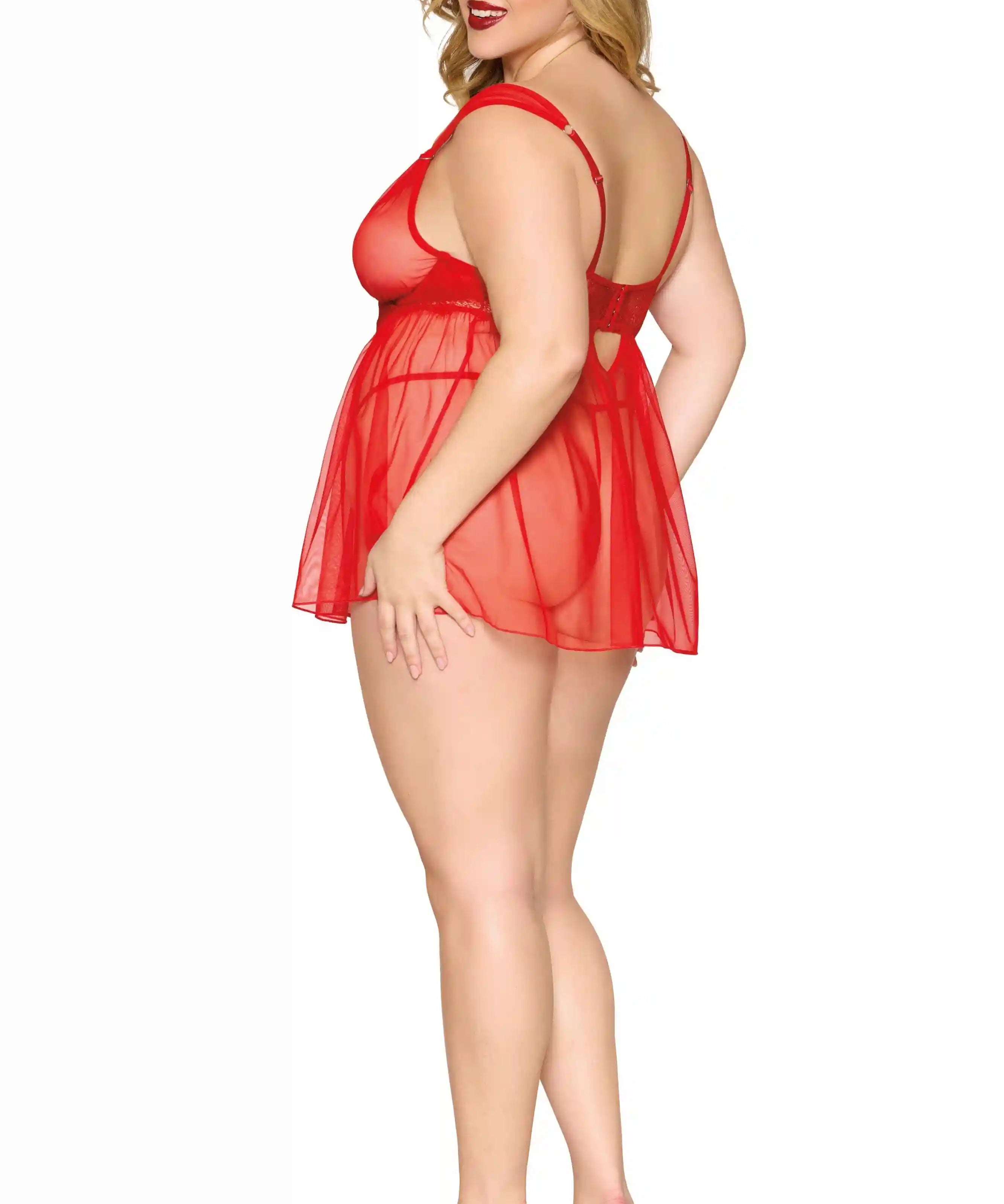 Dreamgirl Plus Babydoll & G-String