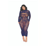 Dreamgirl Plus Bodystocking Gown & Shrug