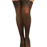 Dreamgirl Plus Size Laced Stay-up Sheer Thigh High