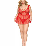 Dreamgirl Plus Babydoll & G-String