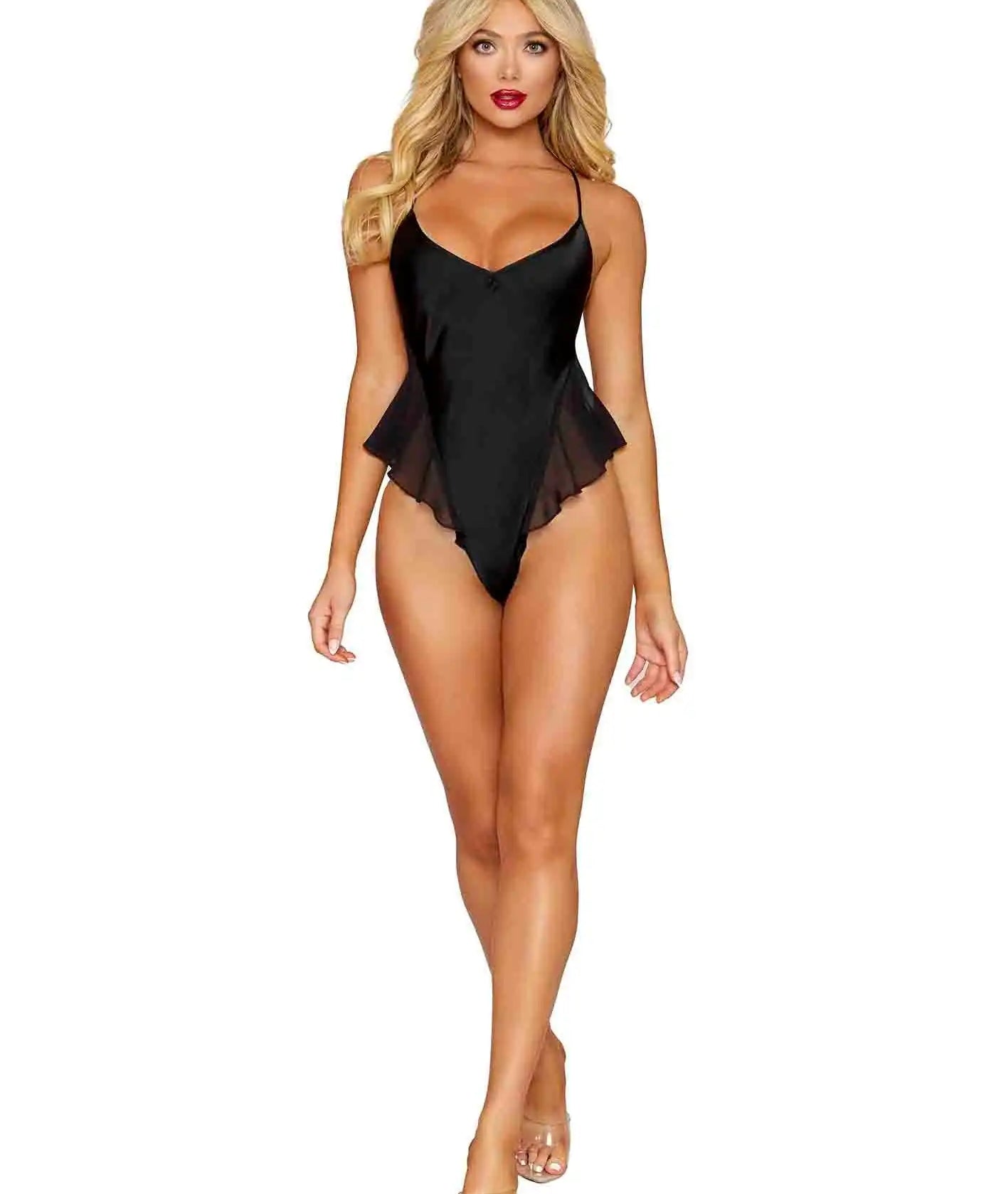 Dreamgirl Black Robe & Teddy