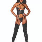 Dreamgirl Black Fetish Bustier & G-String