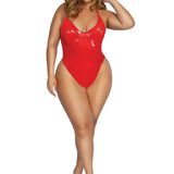 Starline Plus Padded Cup Bodysuit - Red