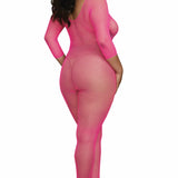 Dreamgirl Plus Fishnet Open Crotch Bodystocking
