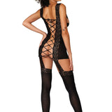 Dreamgirl Rose Lace Gartered Bodystocking