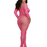 Dreamgirl Plus Fishnet Open Crotch Bodystocking