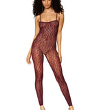Dreamgirl Leopard Fishnet Catsuit Bodystocking and Matching Shrug Set
