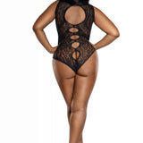 Dreamgirl Plus Leopard Peek-A-Boo Teddy