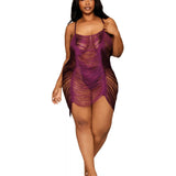 Dreamgirl Plus Drape Fringe Chemise