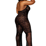 Dreamgirl Plus Flare Leg Seamless Crochet Bodystocking