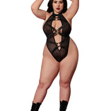 Dreamgirl Plus Black Fetish Teddy & Restraint