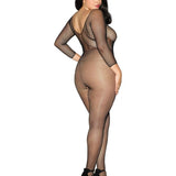 Dreamgirl Plus Fishnet Open Crotch Bodystocking