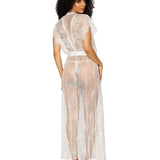 Dreamgirl Eyelash Lace Gown and G-String Set
