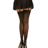 Dreamgirl Sheer Thigh Highs with Back Seam