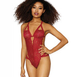 Dreamgirl Crotchless Strappy Lace Teddy