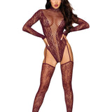 Dreamgirl Cherry Lacquer Teddy Bodystocking