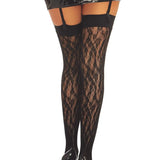 Dreamgirl Knitted Leopard Design Thigh High Stockings