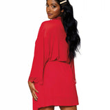 Dreamgirl Stretch Mesh Chemise & Robe Set
