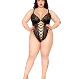 Dreamgirl Black Snake Print Teddy