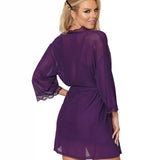 Dreamgirl Stretch Mesh Chemise & Robe Set