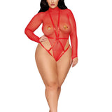 Dreamgirl Plus Poinsetta Teddy & Harness