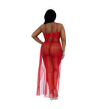Dreamgirl Plus Romance Lace-Trim Gown 2-Piece Set