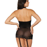 Dreamgirl Sheer Garter Bodystocking with Thigh High