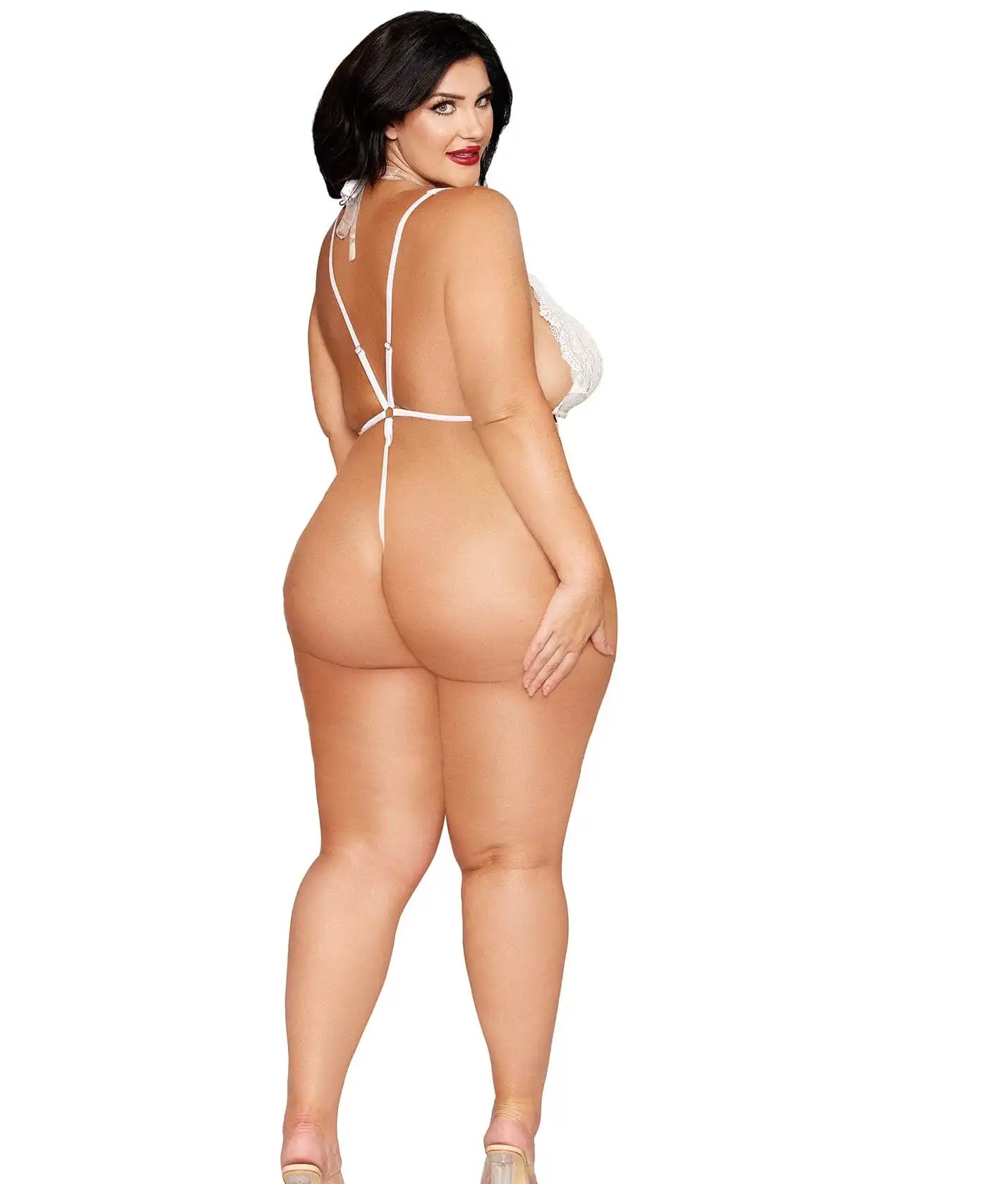 Dreamgirl Plus White Teddy & Pearl Harness