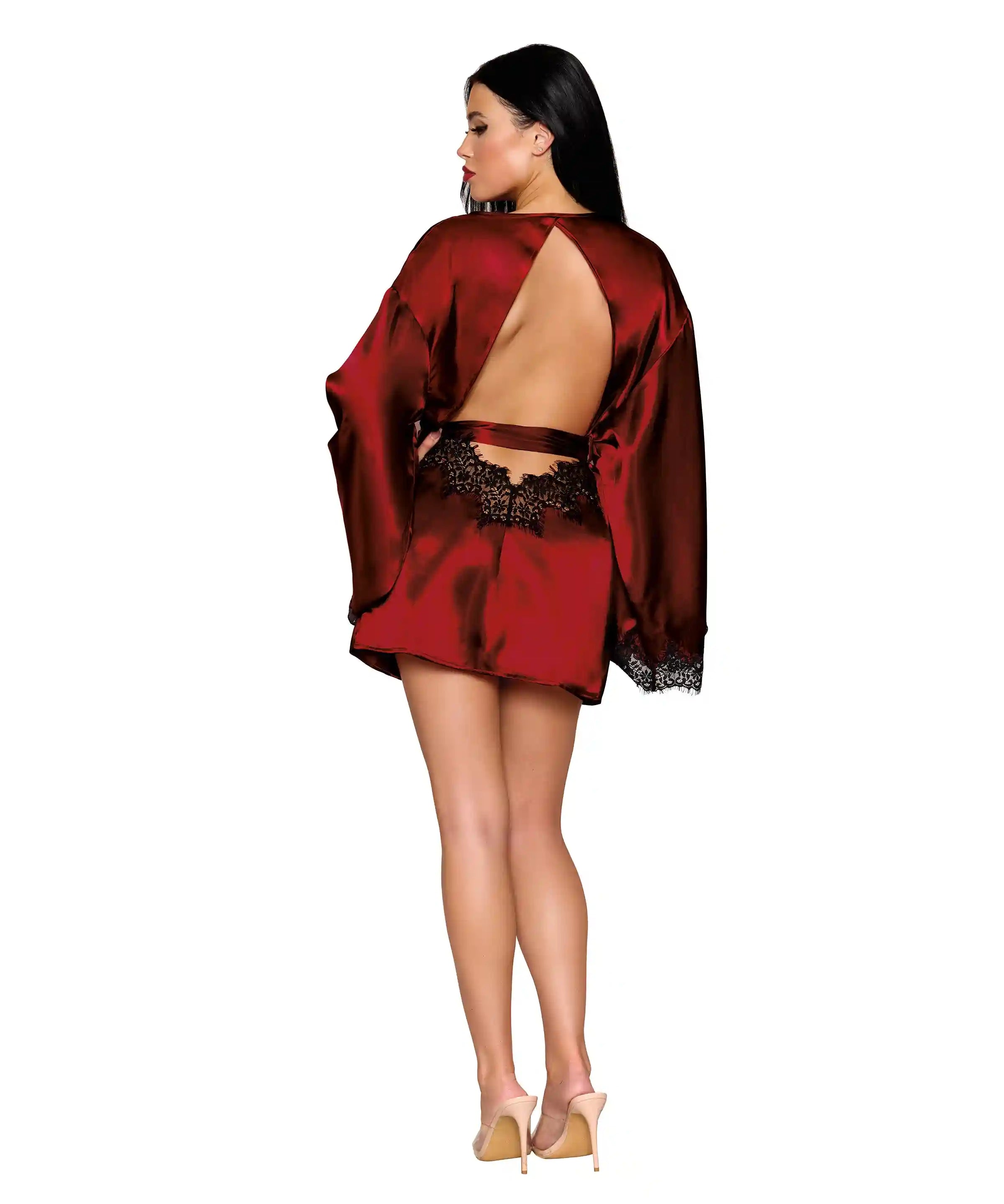 Dreamgirl Open Back Satin Robe