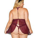 Dreamgirl Venise Embroidery Babydoll & G-String Set