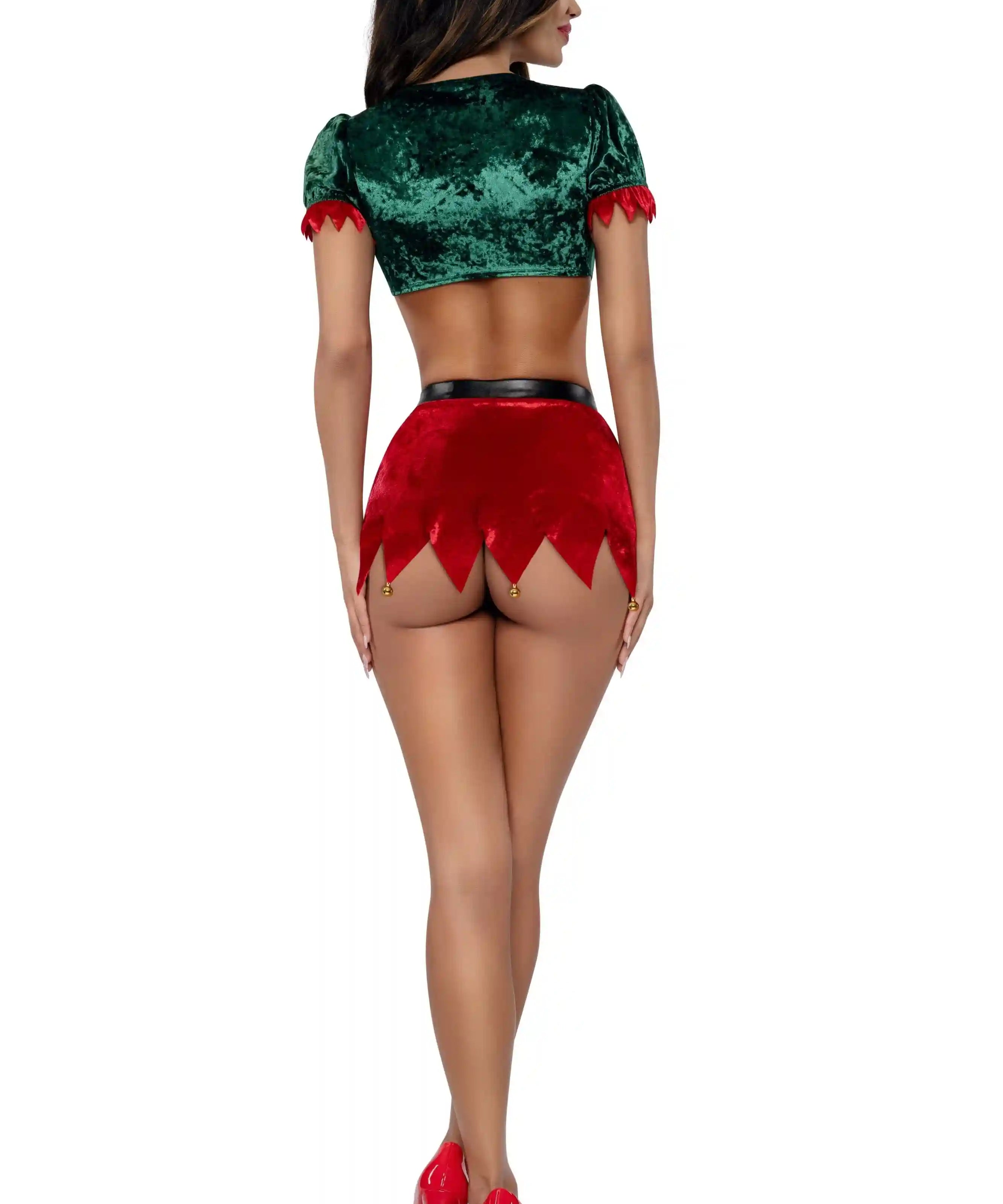 Dreamgirl Naughty Elf 4-Piece Skirt Set