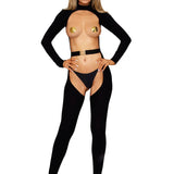 Dreamgirl Black Bodystocking & Belt