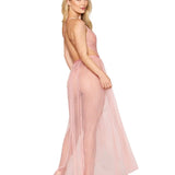 Dreamgirl Mosaic Lace Teddy & Sheer Skirt