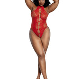 Dreamgirl Plus Peek-A-Boo Teddy - Red