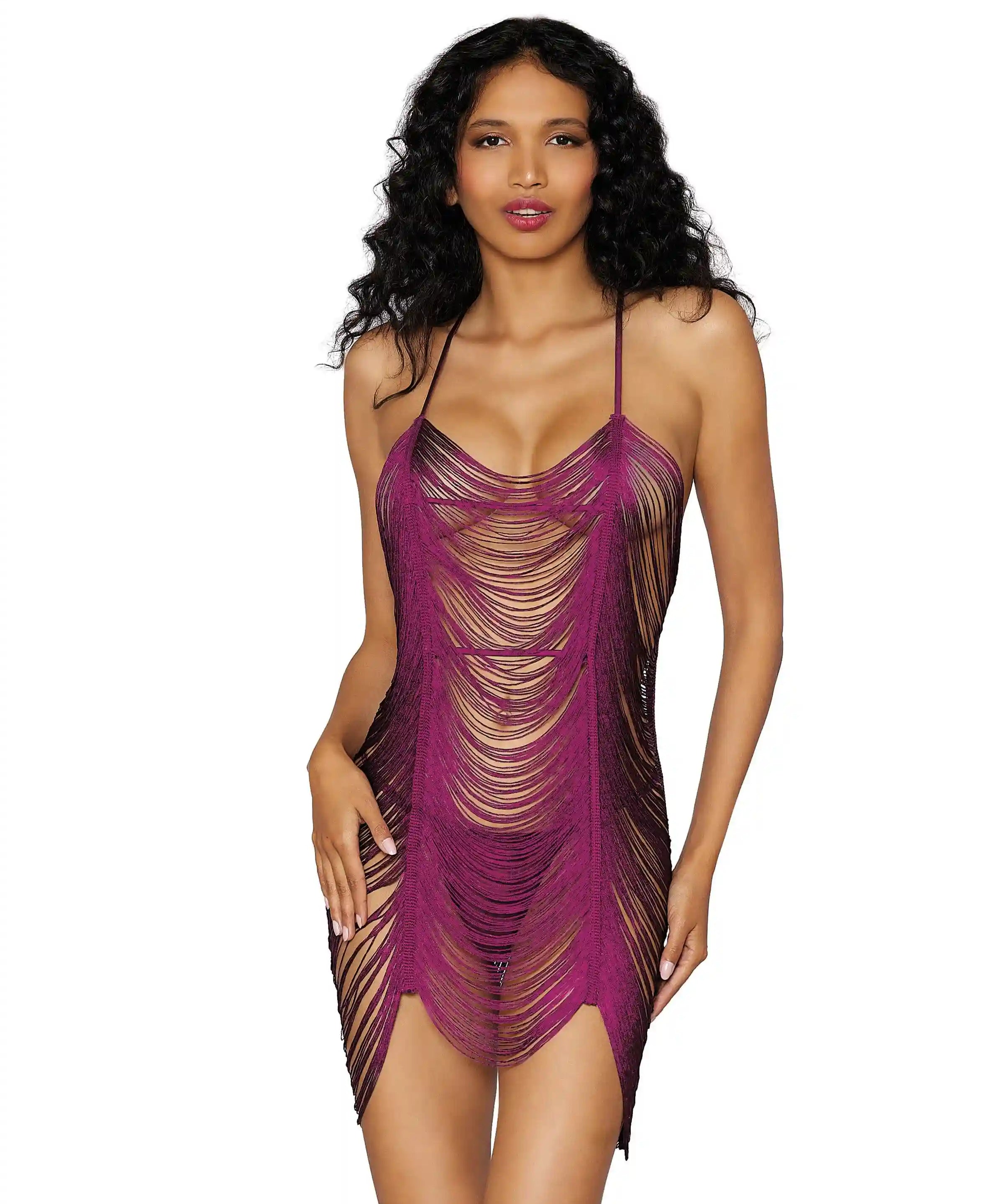 Dreamgirl Draped Fringe Chemise