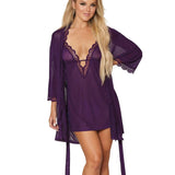 Dreamgirl Stretch Mesh Chemise & Robe Set