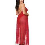 Dreamgirl Plus Mosaic Lace Teddy & Sheer Skirt